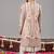 Ivory georgette embroidered sherwani set for mens