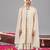 Ivory georgette embroidered sherwani set for mens