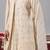 Ivory georgette embroidered sherwani set for mens