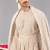 Beige georgette embroidered sherwani set for mens
