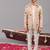 Beige georgette embroidered jodhpuri set for mens