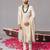 Ivory georgette embroidered sherwani set for mens