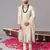 Ivory georgette embroidered sherwani set for mens