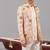 Beige georgette embroidered jodhpuri set for mens