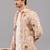 Beige georgette embroidered jodhpuri set for mens