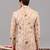 Beige georgette embroidered jodhpuri set for mens