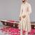 Ivory georgette embroidered sherwani set for mens