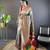 Grey soft silk blend checked zari weaving banarasi saree