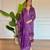 Purple wine viscose kurta with cotton bottom & chanderi cotton dupatta set