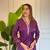 Purple wine viscose kurta with cotton bottom & chanderi cotton dupatta set