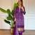 Purple wine viscose kurta with cotton bottom & chanderi cotton dupatta set