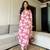 Aaysa Floral Printed V-Neck Pure Cotton Kurta with Trousers