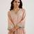 Pink embroidered tissue kurta set