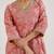 Blush printed jacquard kurta set