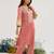Red embroidered tissue kurta set