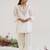 White embroidered chanderi kurta set