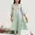 Mint Green embroidered tissue kurta set