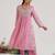 Lilac embroidered jacquard kurta set