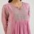 Lilac embroidered jacquard kurta set