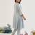 Blue embroidered tissue kurta set