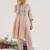 Pink embroidered tissue kurta set