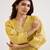 Mustard embroidered tissue kurta set
