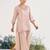 Pink embroidered tissue kurta set