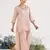 Pink embroidered tissue kurta set
