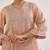 Pink embroidered tissue kurta set
