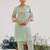 Mint Green embroidered tissue kurta set