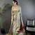 Grey heavy tissue mina butti zari weaving paithani saree