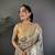 Grey heavy tissue mina butti zari weaving paithani saree