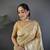 Beige heavy tissue mina butti zari weaving paithani saree