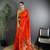 Red lichi blend silk flower zari weaving banarasi saree