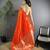 Red lichi blend silk flower zari weaving banarasi saree