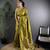 Olive green lichi blend silk flower zari weaving banarasi saree