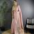 Baby pink lichi blend silk flower zari weaving banarasi saree
