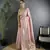 Baby pink lichi blend silk flower zari weaving banarasi saree