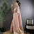 Baby pink lichi blend silk flower zari weaving banarasi saree