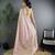 Baby pink lichi blend silk flower zari weaving banarasi saree