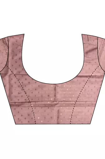 Baby pink lichi blend silk flower zari weaving banarasi saree