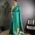 Teal lichi blend silk flower zari weaving banarasi saree