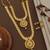 Traditional gold plated  necklace set with earrings for women – temple jewellery with kundan & pearl detailing
