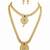 Traditional gold plated  necklace set with earrings for women – temple jewellery with kundan & pearl detailing