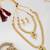 Traditional gold plated  necklace set with earrings for women – temple jewellery with kundan & pearl detailing