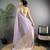 Lavender lichi blend silk flower zari weaving banarasi saree