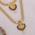 Traditional gold plated peacock design temple jewellery set with earrings for women