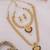 Traditional gold plated peacock design temple jewellery set with earrings for women