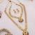 Traditional gold plated peacock design temple jewellery set with earrings for women