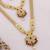 Traditional gold plated peacock design temple jewellery set with earrings for women